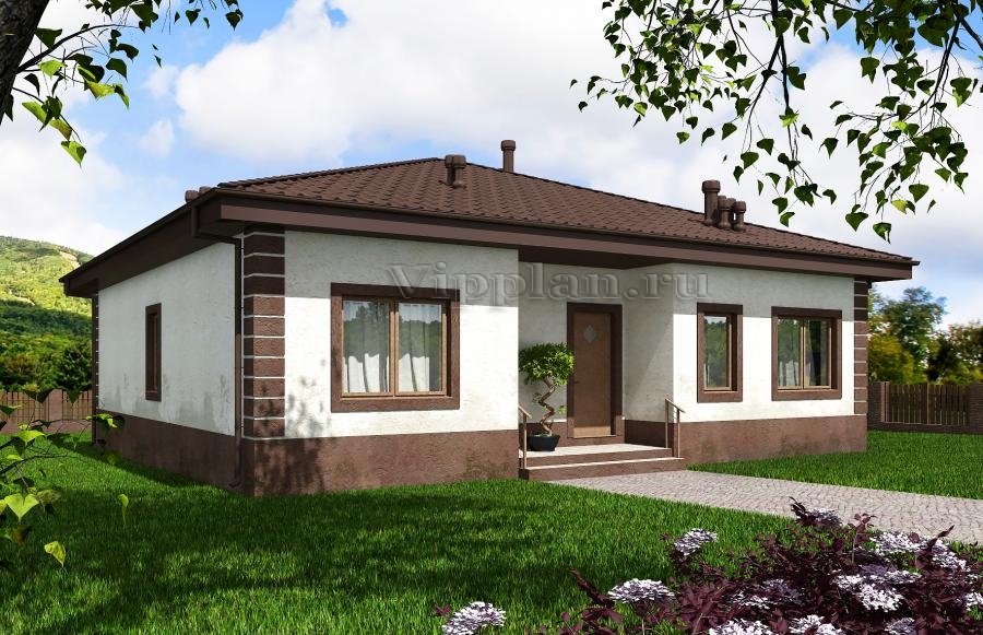 Проект одноэтажного жилого дома